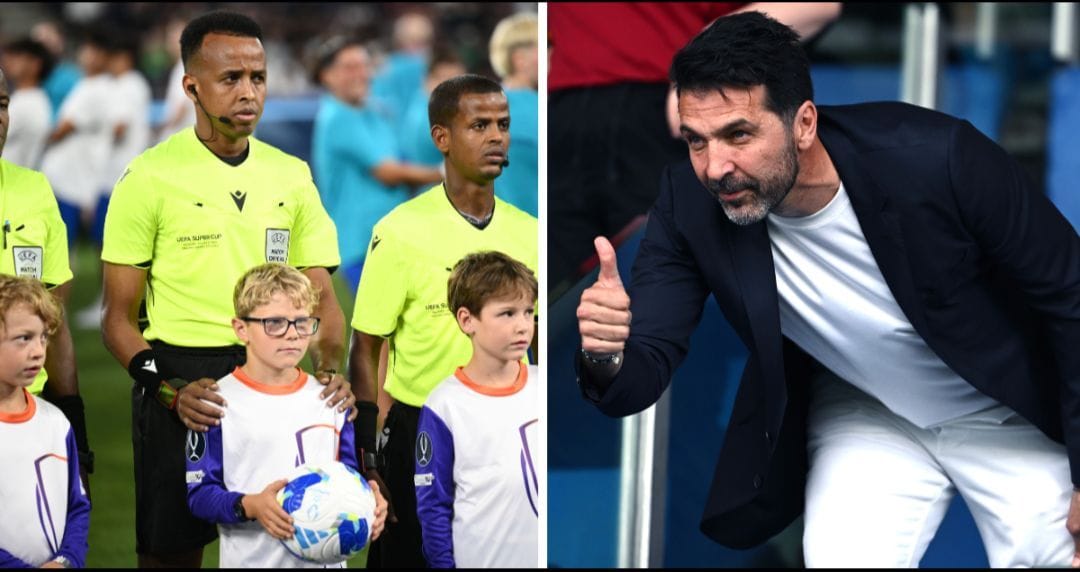 Gianluigi Buffon sends strong message after Omar Artan, the referee denied entry to US for the FIFA World Cup takes charge of UEFA Super Cup clash