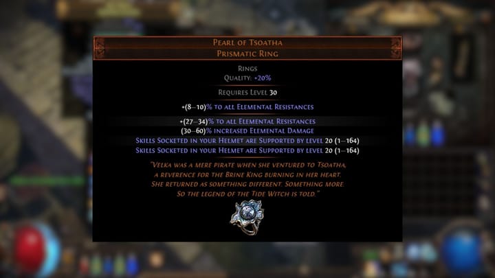 Path of Exile Pearl of Tsoatha Unique affixes, affected Passive nodes ...