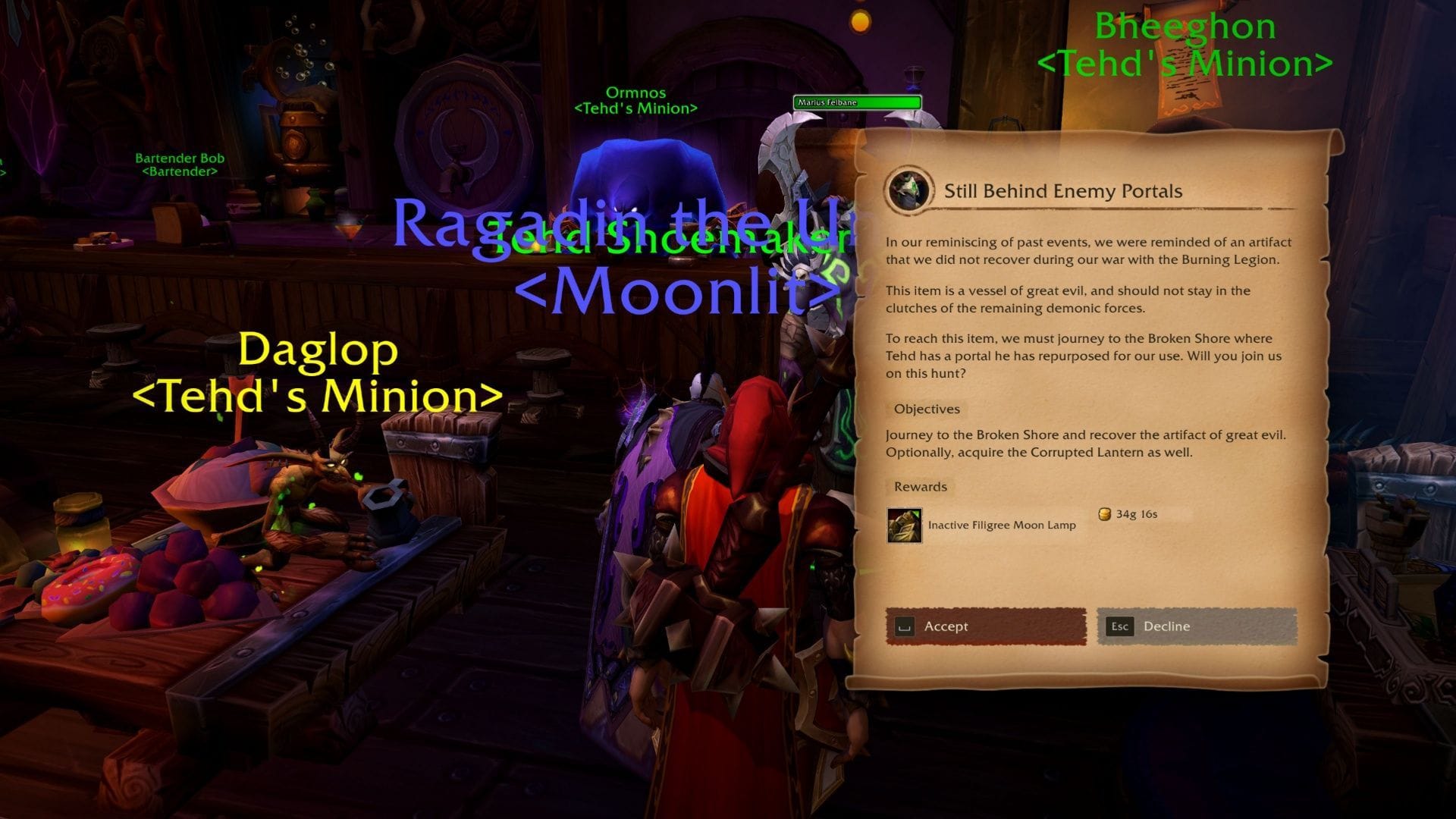 World of Warcraft Still Behind Enemy Portals walkthrough