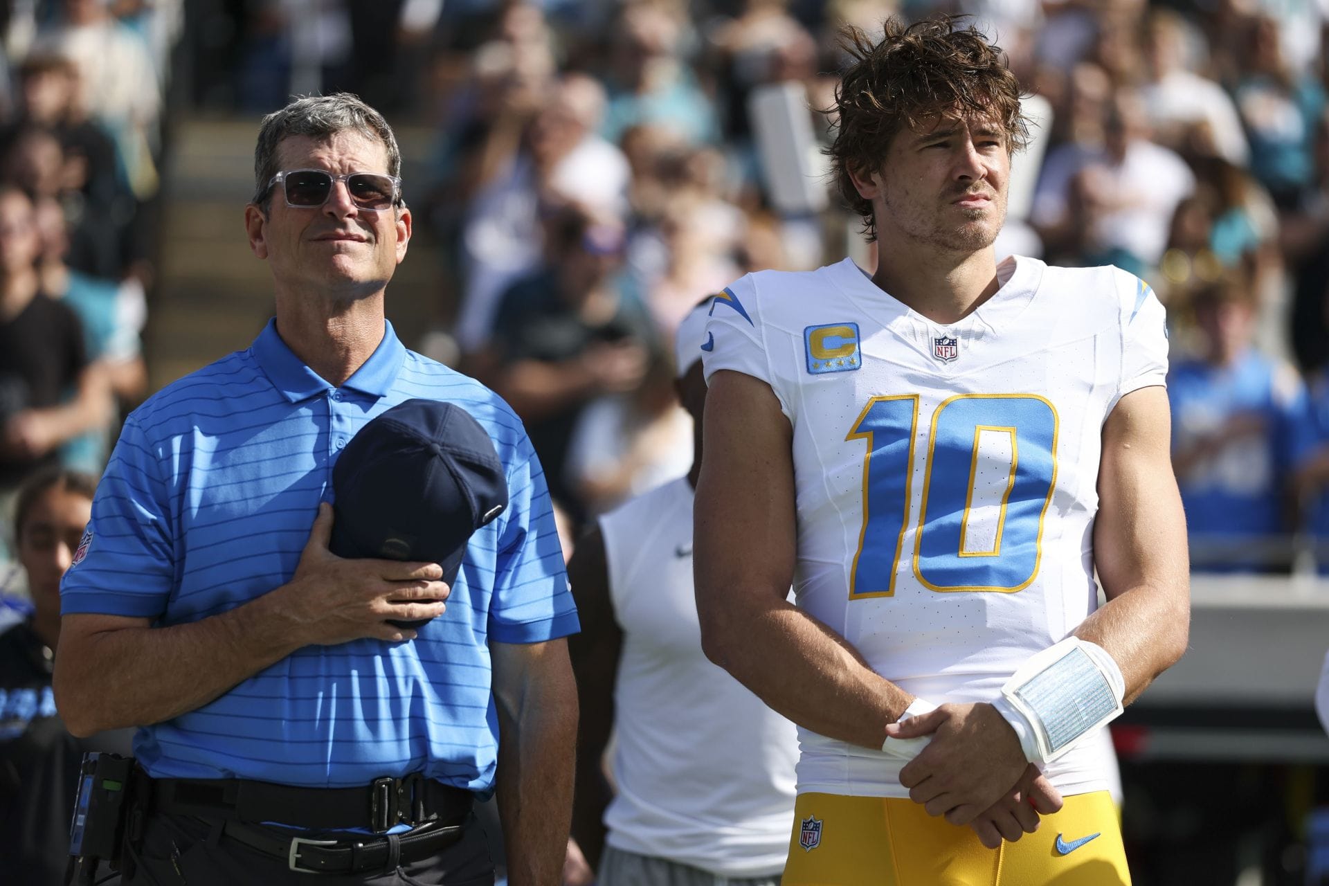 "This is clinical mental illness": NFL fans react to Jim Harbaugh's questionable comments about Justin Herbert