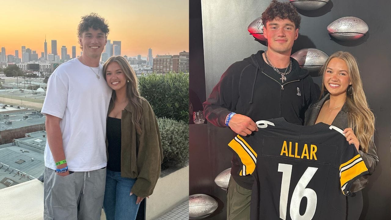 "First of many": Drew Allar's GF Emma Bush beams in pride after rookie QB's 155-yard, 2-TD performance in Steelers debut vs. Packers