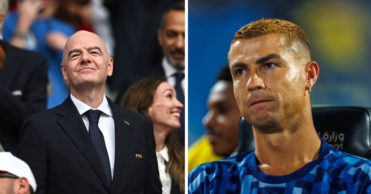 “23 goals remaining? Good luck” - Gianni Infantino greets Cristiano Ronaldo with 1000-goal milestone question at Esports World Cup