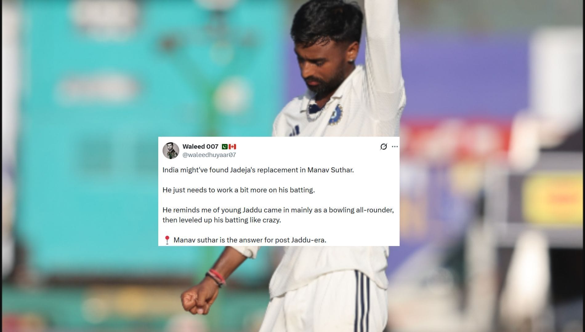 "We found the future GOAT spinner" - Fans hail Manav Suthar for incredible 10-wicket match haul in SL vs IND 2026 1st Test