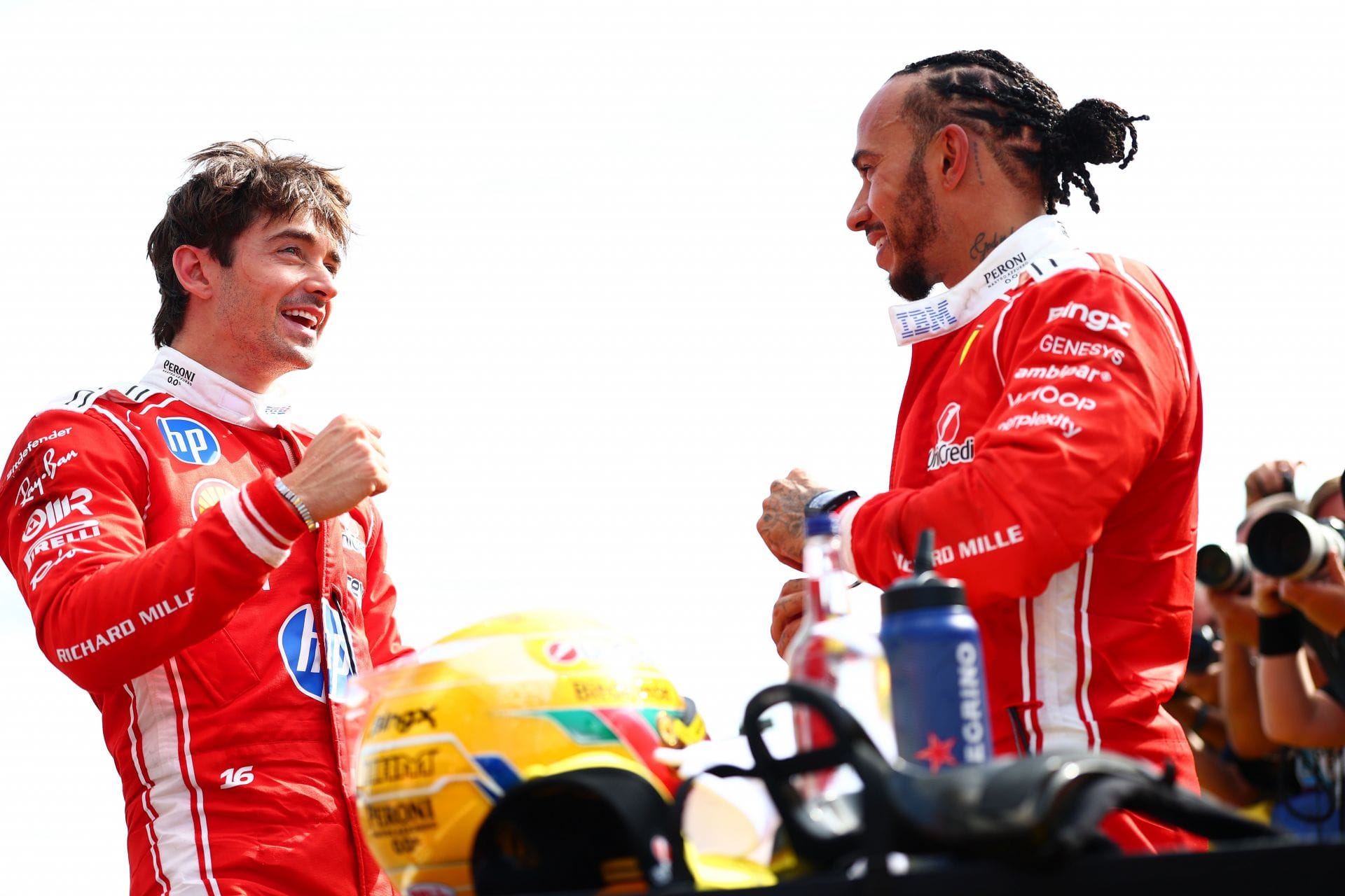 Ferrari unveils special Michael Schumacher tribute race suits for Charles Leclerc and Lewis Hamilton