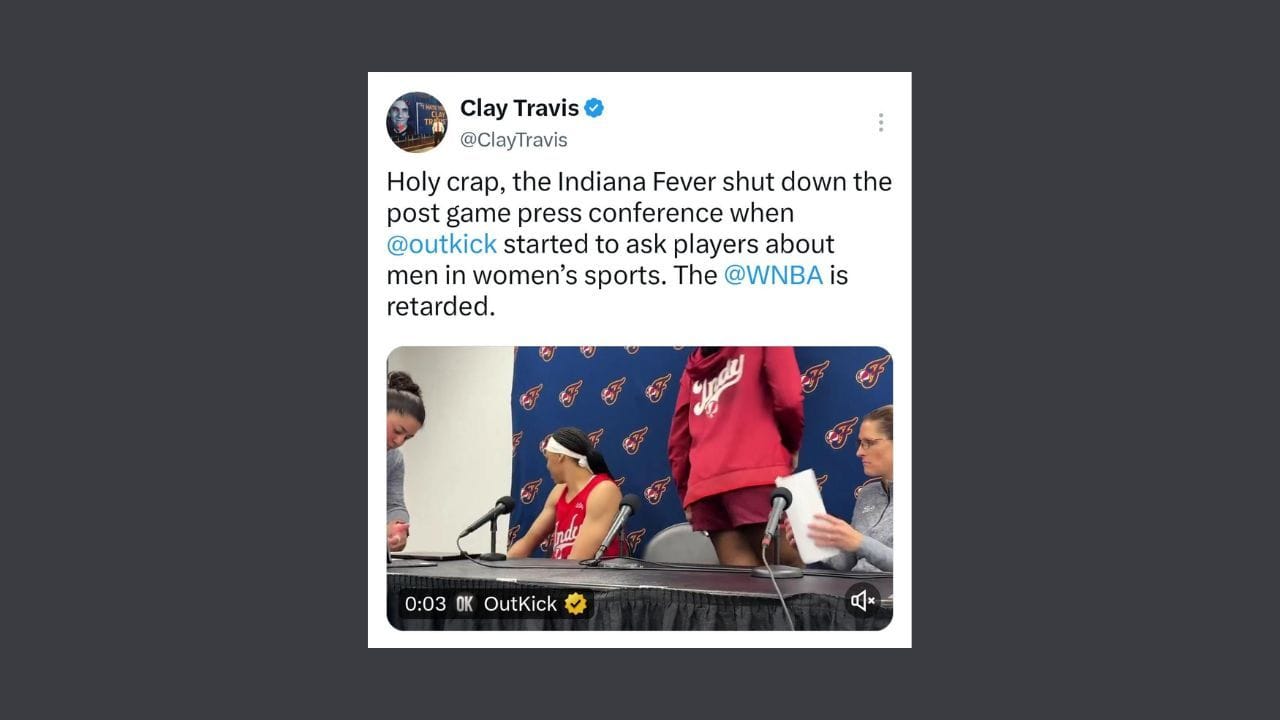Clay Travis slams Indiana Fever and WNBA on X