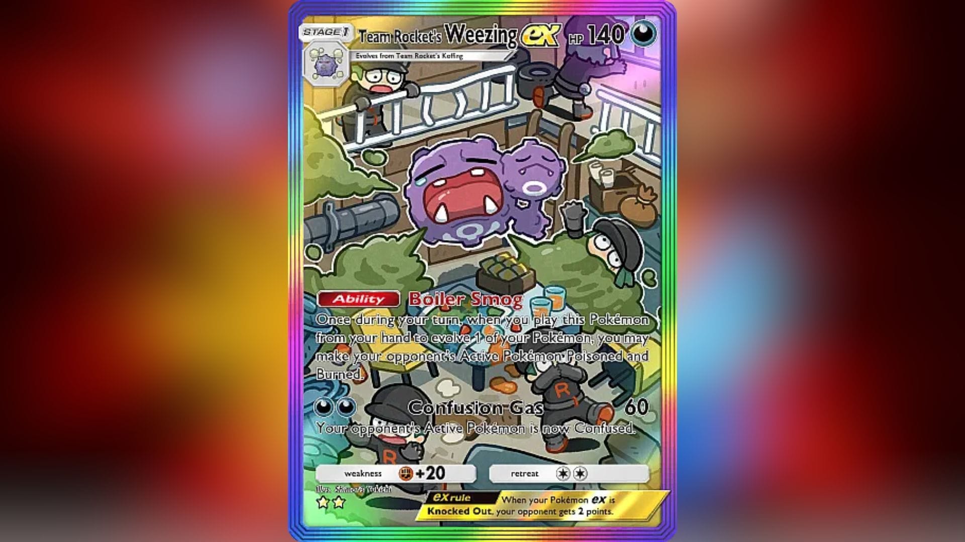 Team Rocket's Weezing ex from Pokemon TCG Pocket (Image via The Pokemon Company || Pokemon Zone)