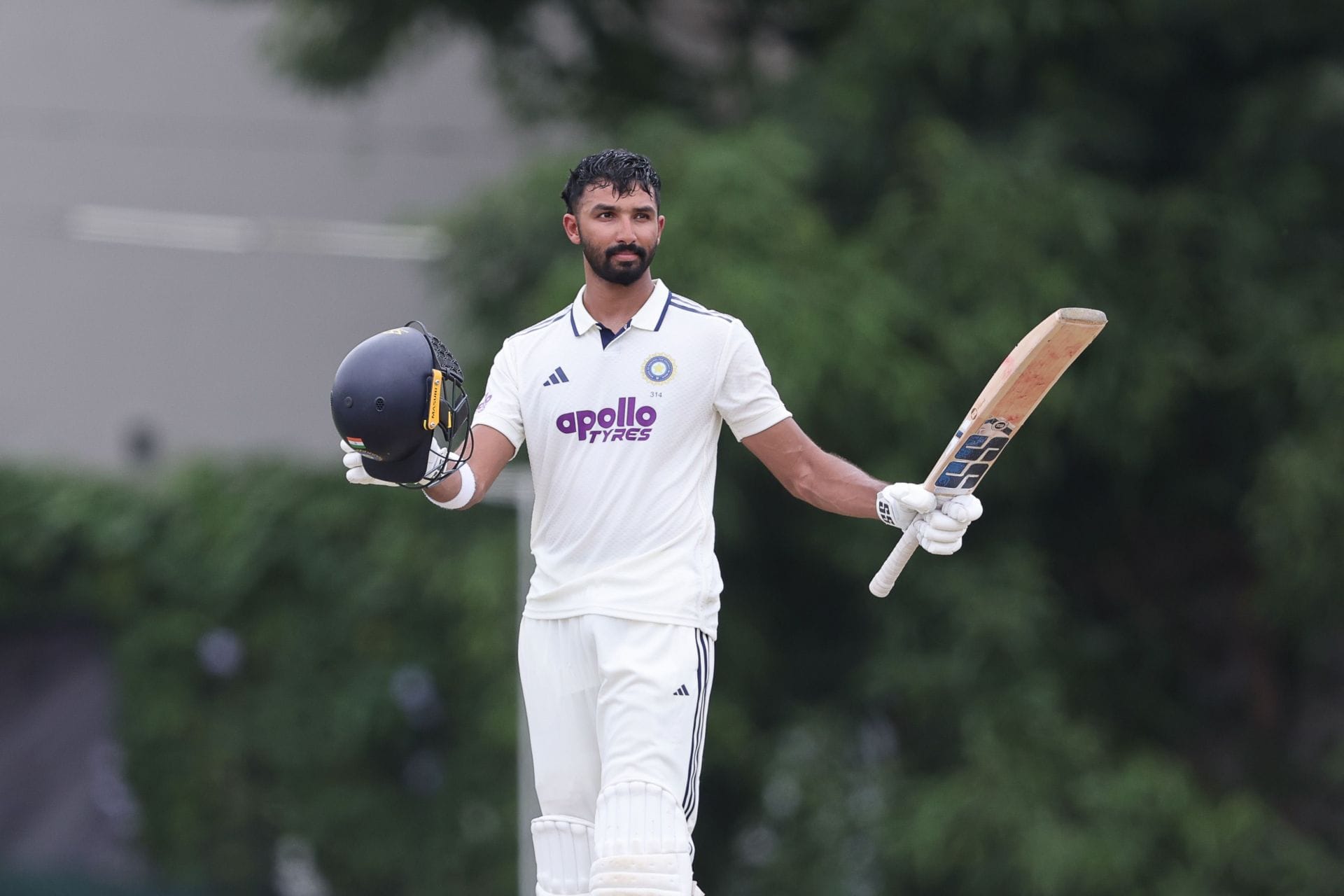 Devdutt Padikkal hits powerful boundary to complete century off 121 balls in SLC XI vs India 2026 warm-up game [Watch]