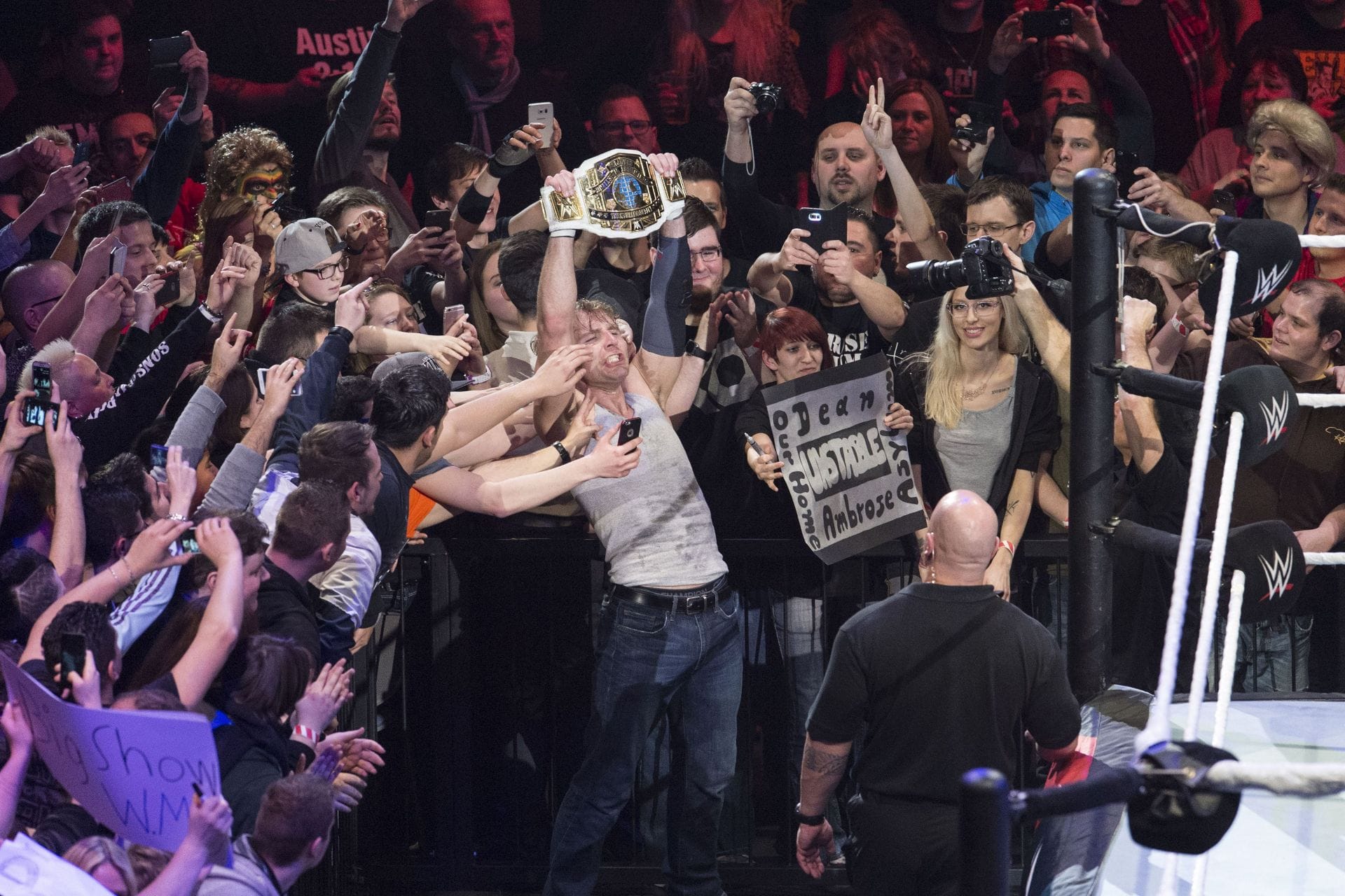 "Dean Ambrose" spotted at SummerSlam 2026 during Roman Reigns and Seth Rollins' match