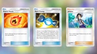 Flame Patch, Rare Candy, and Juliana in TCG Pocket (Image via The Pokemon Company)