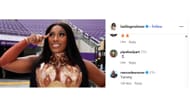 Screenshot of Mercedes Mone's comment under Lash Legend's post (Image via Instagram @lashlegendwwe)
