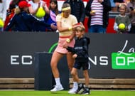 Azarenka and her son Leonard at the Ecotrans Ladies Open Berlin 2024 (Image Source: Getty)