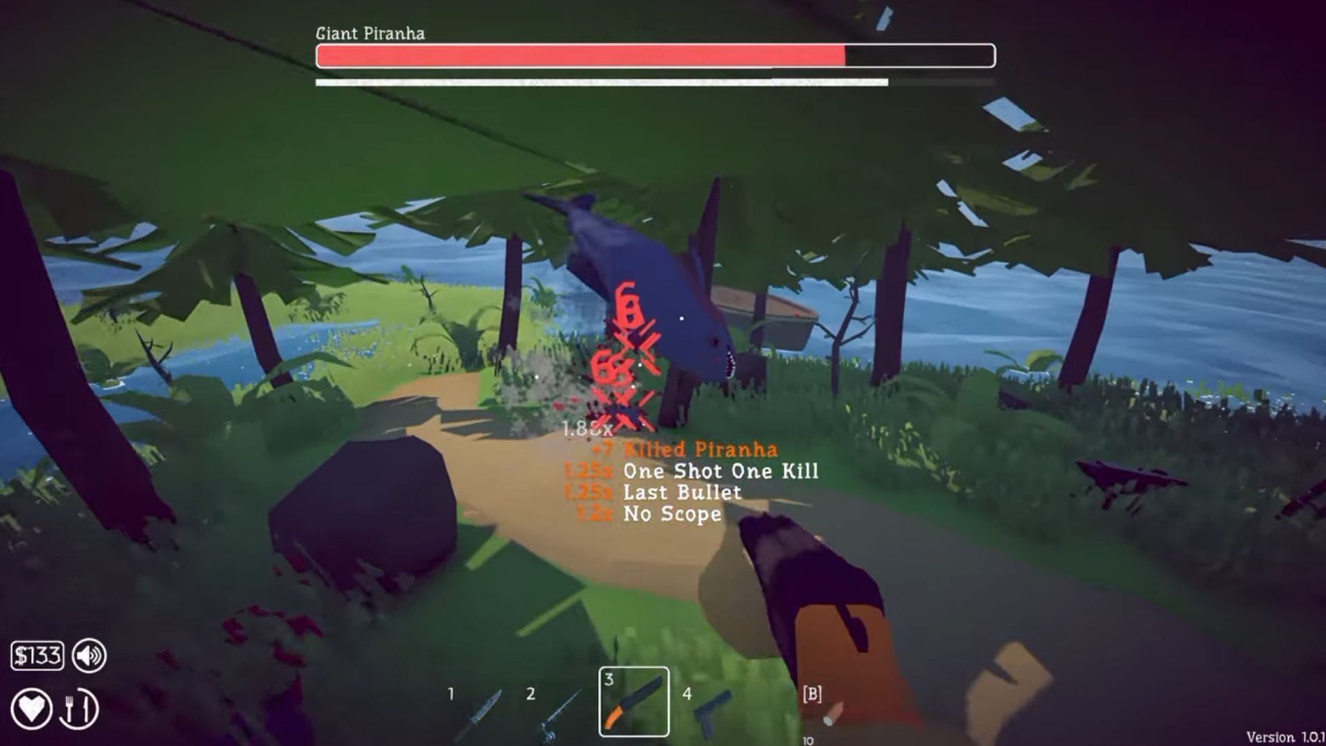 How to beat Giant Piranha in How to Fish