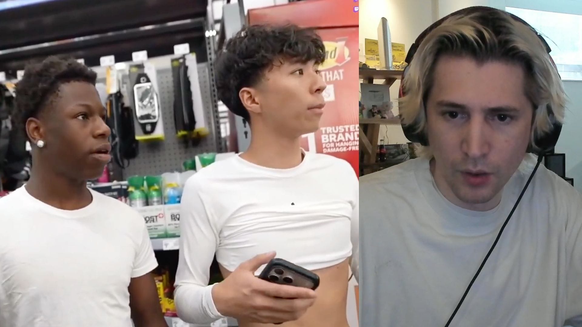 xQc calls out RaKai and Ray for "terrorizing" Walmart after streamers get confronted for allegedly criminally trespassing