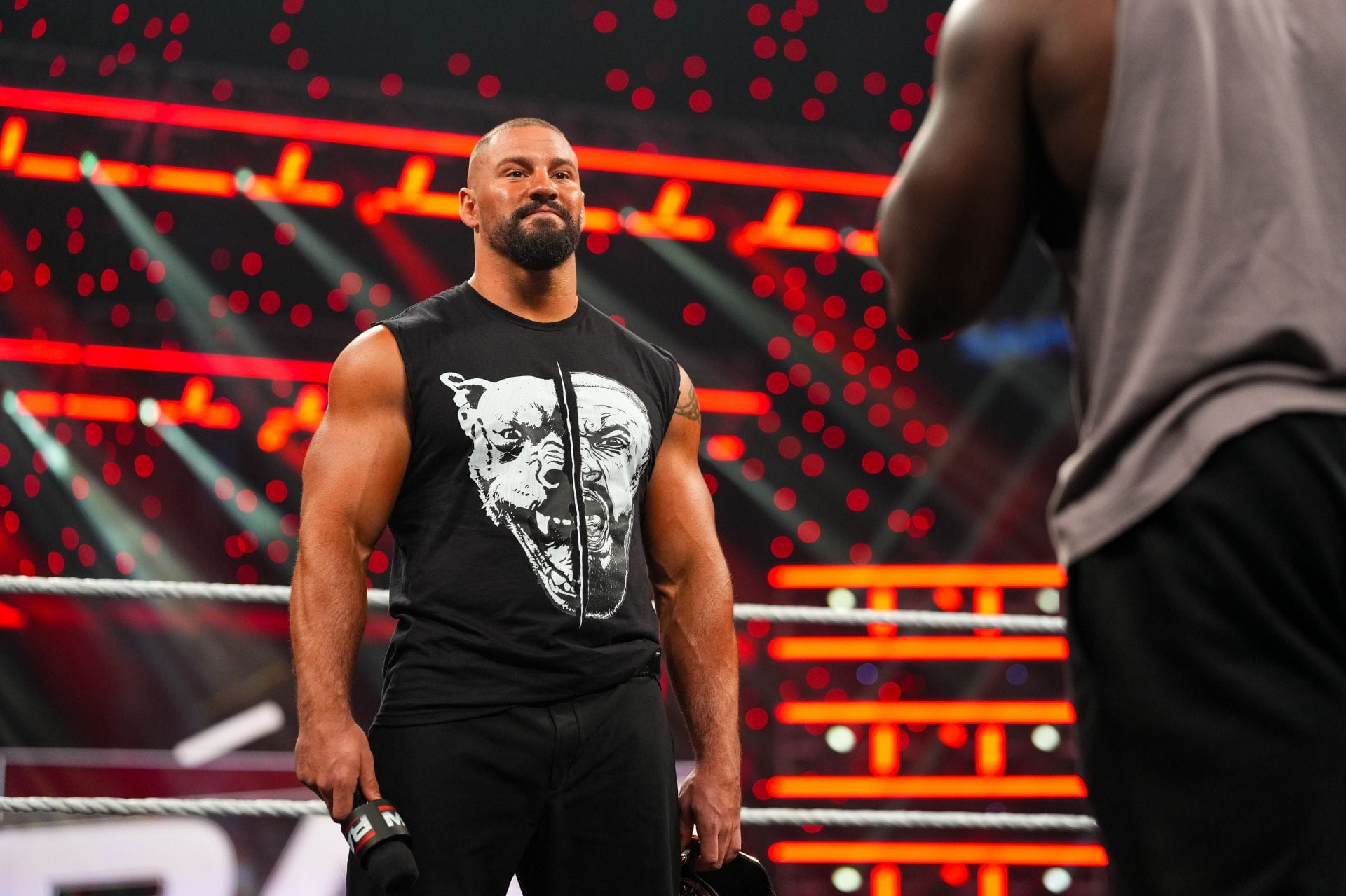 Oba Femi's actions on WWE RAW cause Bron Breakker to break character 