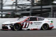 Denny Hamlin during practice for the Brickyard 400 on July 24, 2026. - Source: Imagn