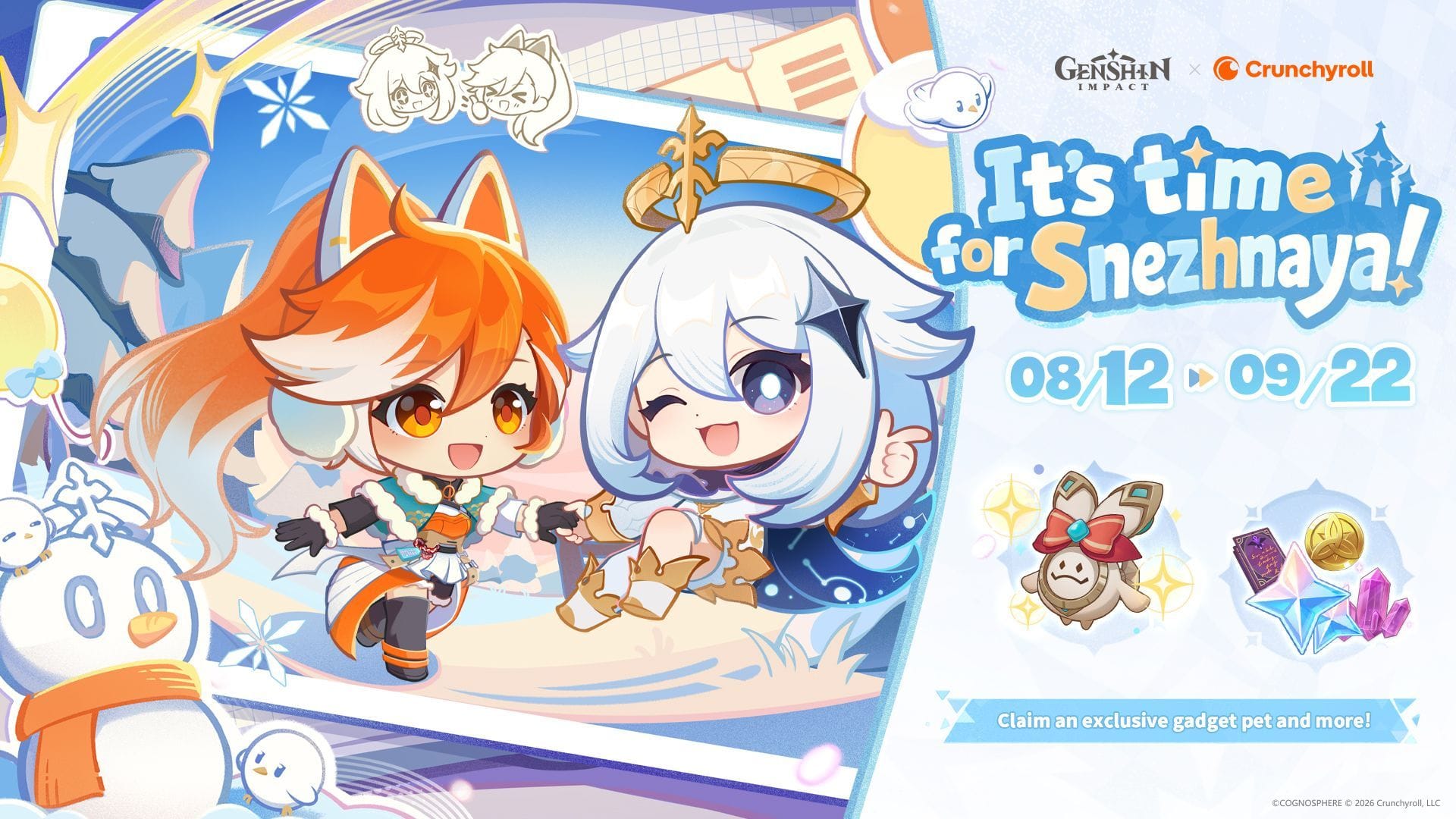 Genshin Impact x Crunchyroll collab: Date, free gadget pet, and other rewards