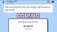 Today's August 11, 2026 Minute Cryptic answer (Image via Minute Cryptic)