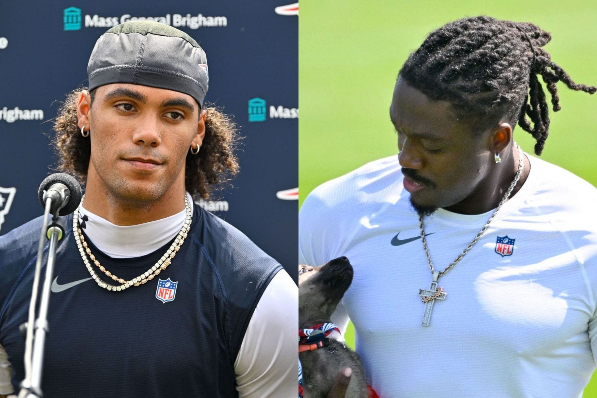 Christian Gonzalez drops honest take on trash-talking A.J. Brown after heated 1-on-1 at Patriots camp