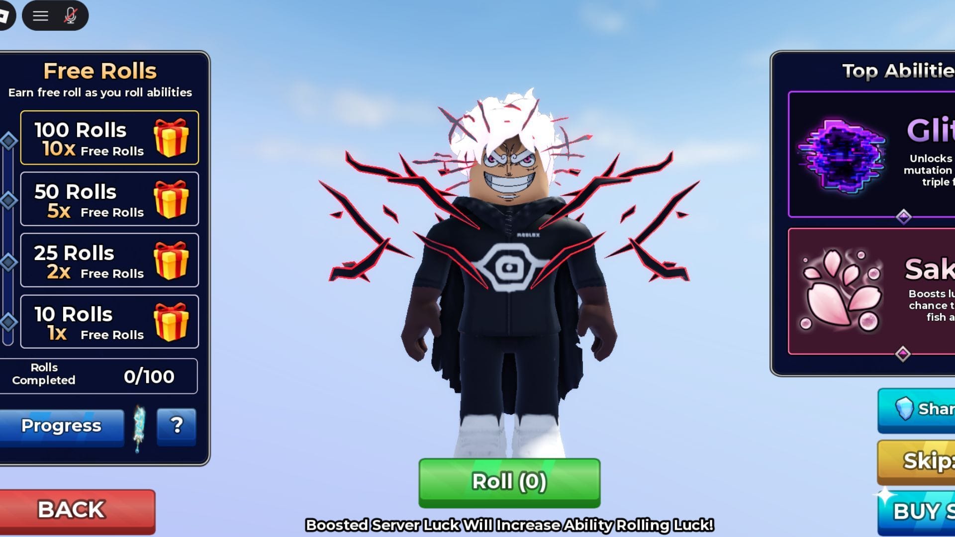Passive Ability interface (Image via Roblox)
