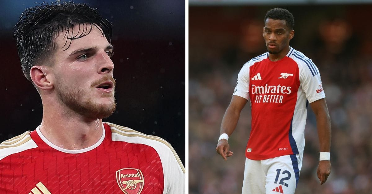 Declan Rice and Jurrien Timber react as Arsenal star confirms he tore his ACL in pre-season
