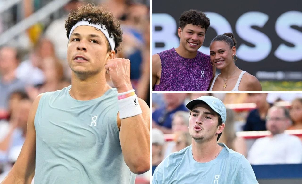 WATCH: Ben Shelton makes girlfriend Trinity Rodman smile in the stands with theatrics against Joao Fonseca at Canadian Open