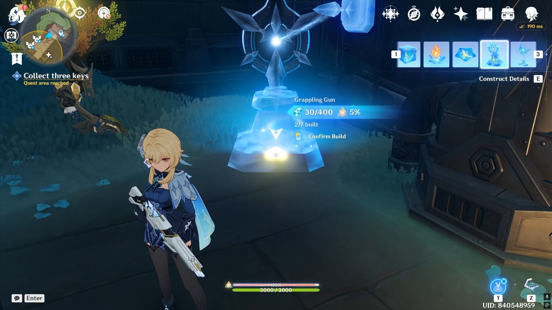 Place a Grappling Gun (Image via HoYoverse)