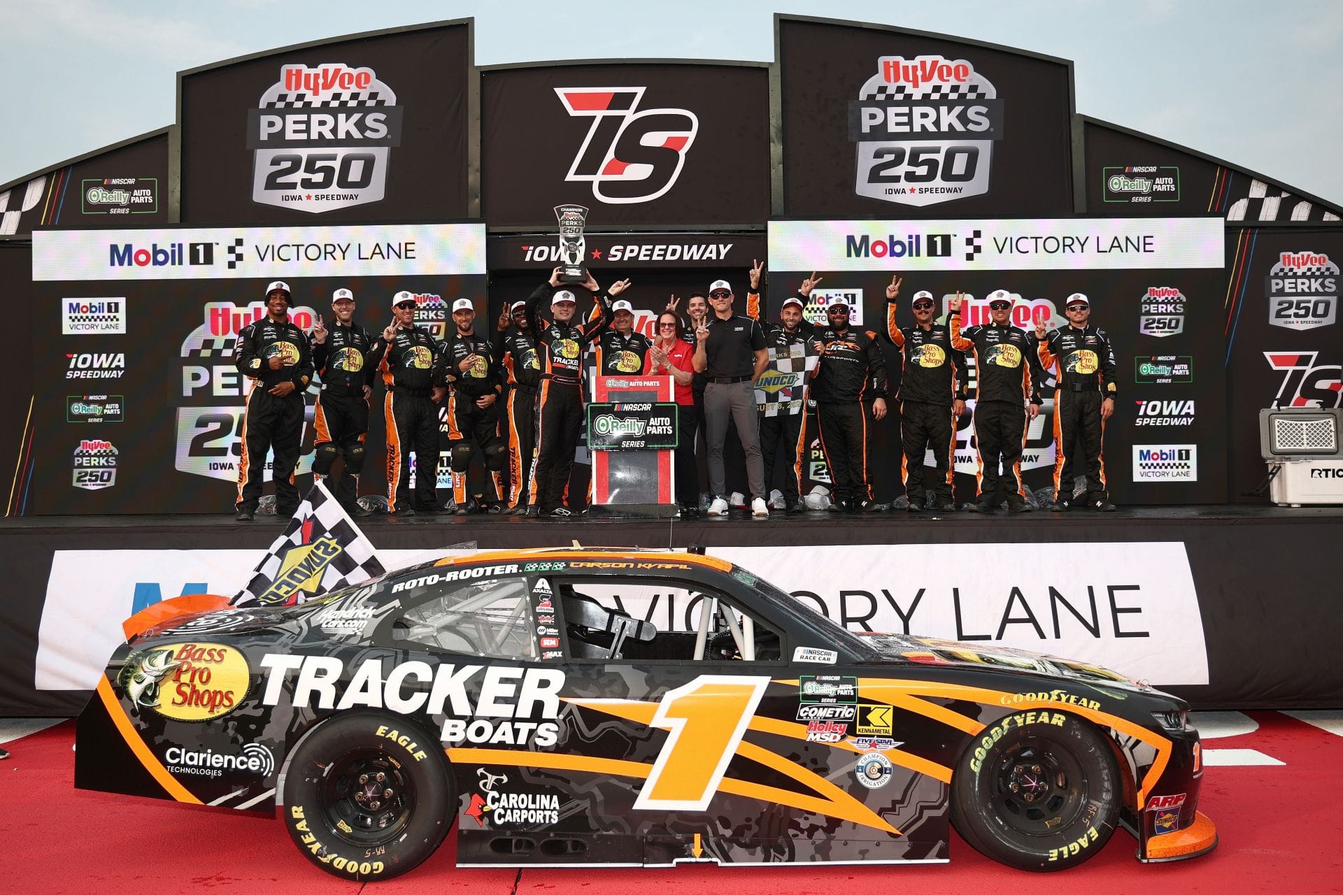 Who won the NASCAR O’Reilly Auto Parts Series race today? Full results from 2026 HyVee Perks 250 at Iowa