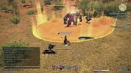 Handheld Screenshot: One day, chocobos will learn to not stand in AOEs. (Image via Square Enix || Sportskeeda)