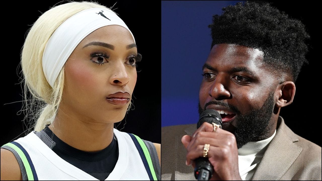 “Bred to be a coward”: NFL fans mock Emmanuel Acho for getting “gaslighted” by DiJonai Carrington over “white privilege” explanation
