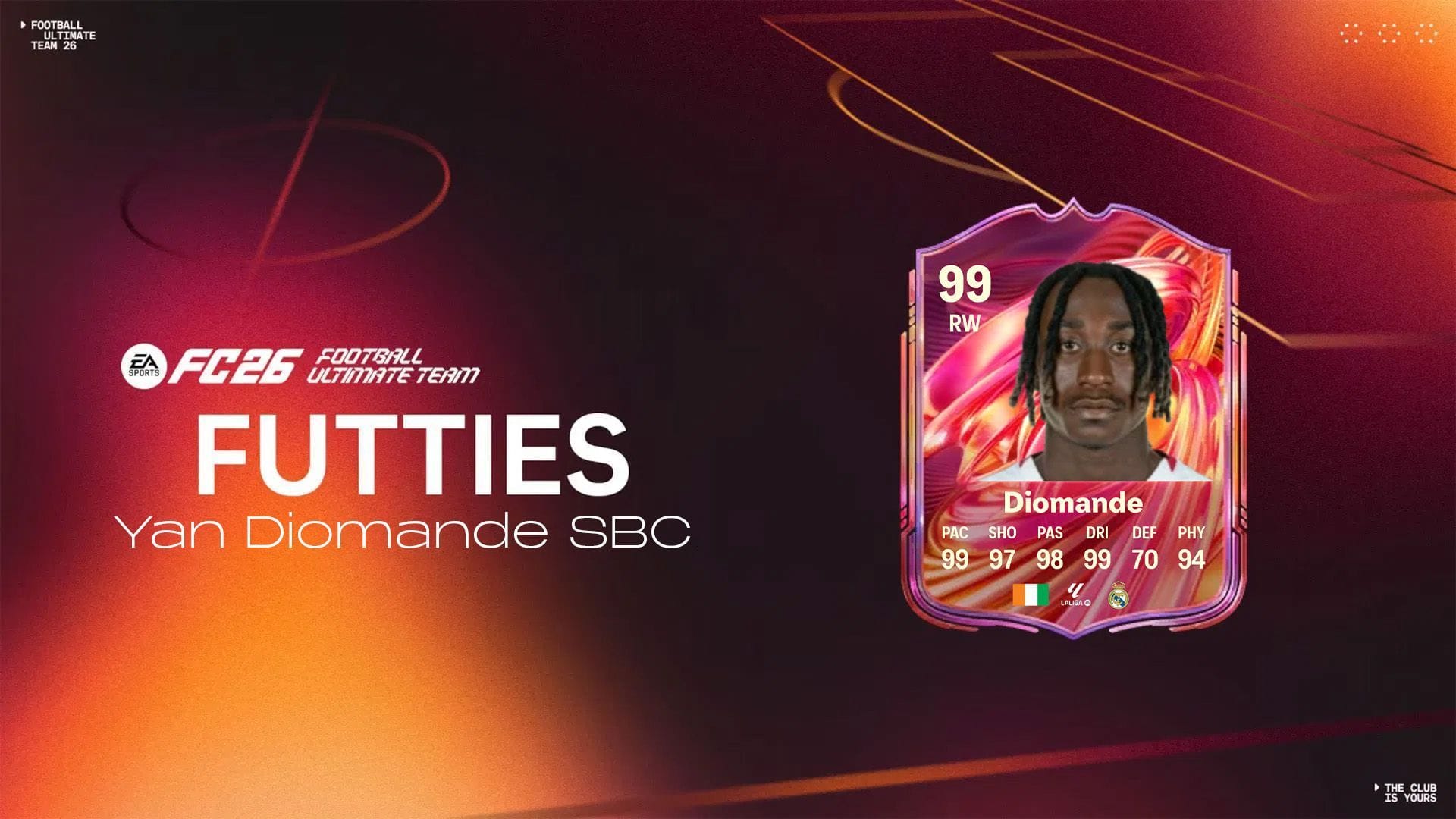 EA FC 26 Yan Diomande Futties SBC: The cheapest solution