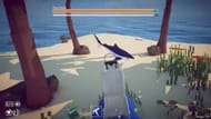 Use the coconut trees to avoid incoming lunges (Image via Dazed Games || YouTube/@GingerEmpireYT)
