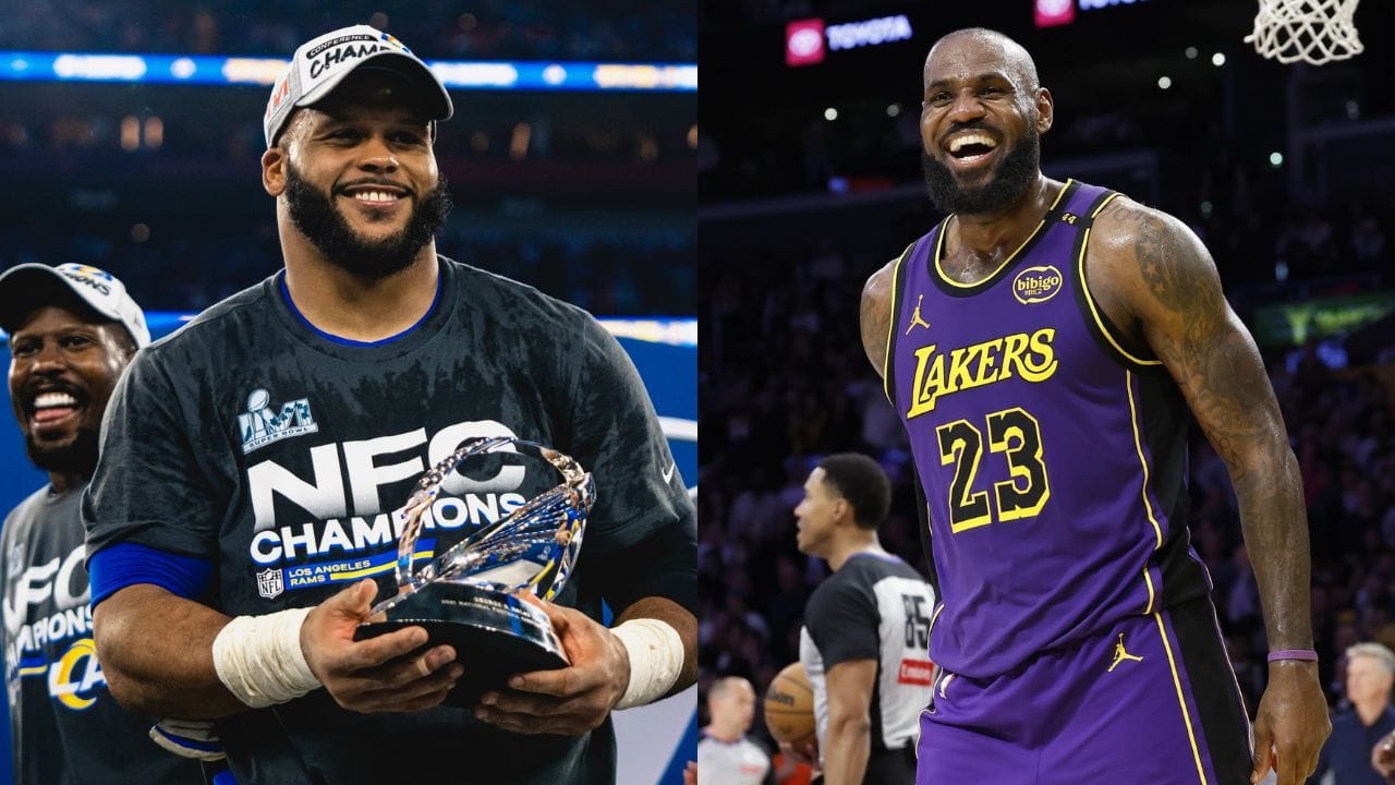 LeBron James sends blunt 2-word message to Aaron Donald on unretiring and joining LA Rams