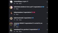 Screenshots of Erica Scherzer, Katherine Henderson, Haley Alonso, Taylor Mountcastle, Chloe Holliday and Anna Claire Westburg's comments on James and Jess McCann's Instagram post (Images via Instagram.com/@mccannon33)