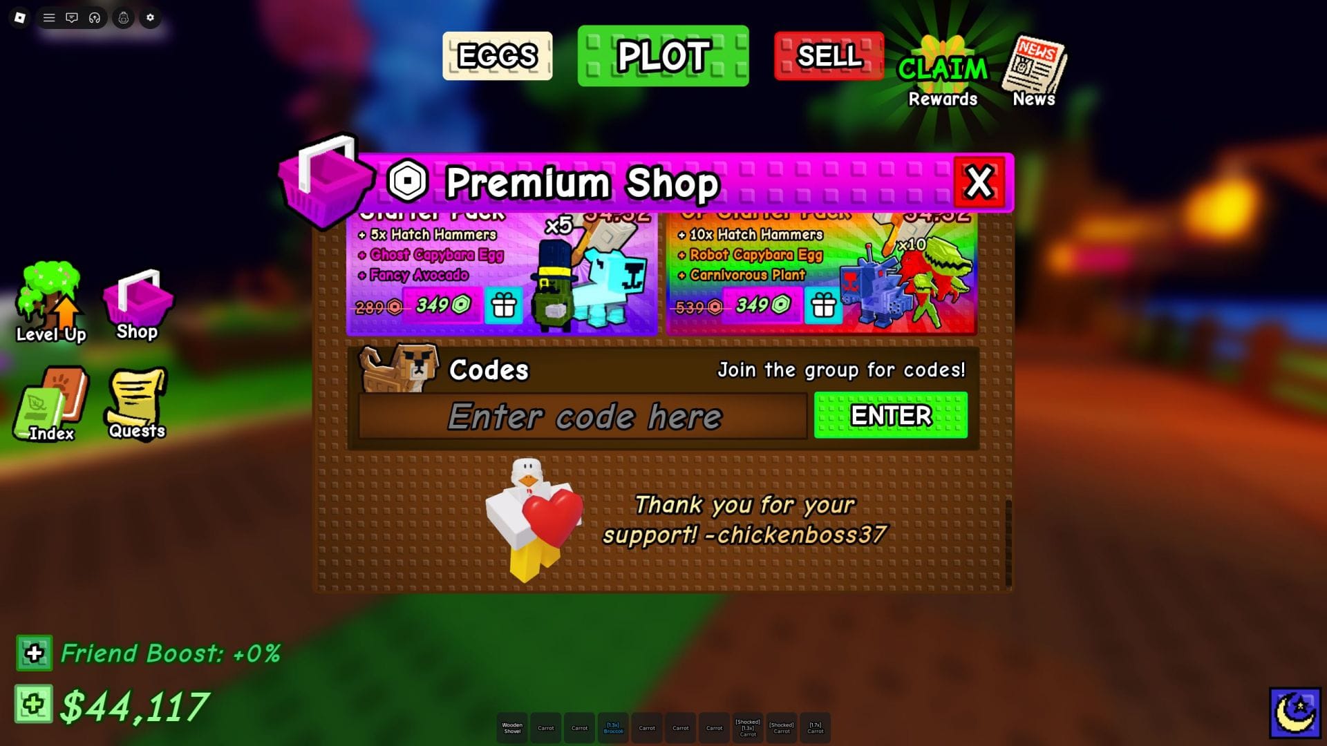 Capybaras Vs Plants codes (August 2026)