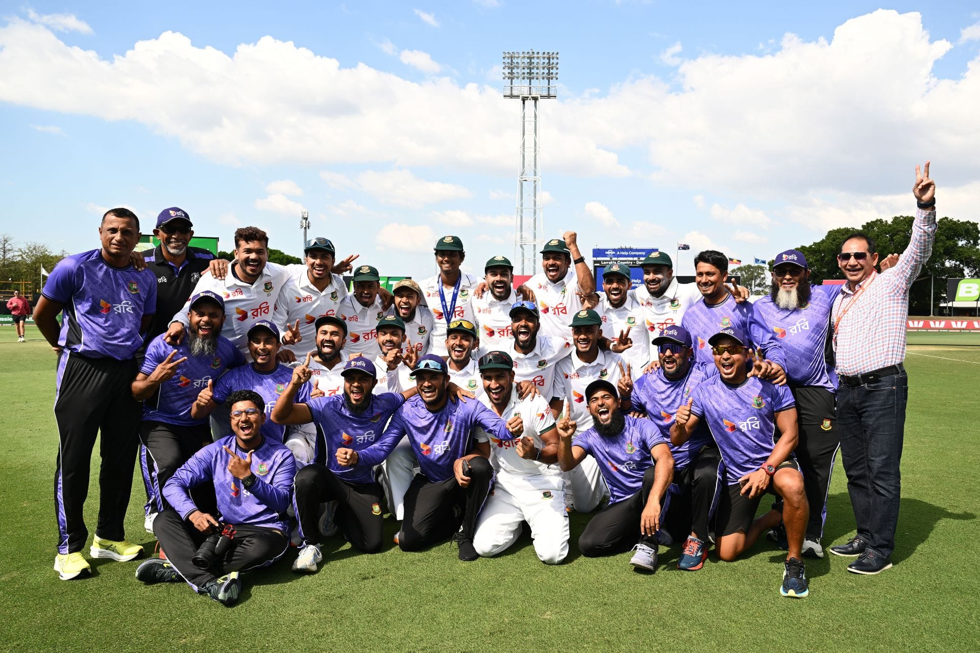 Mominul Haque smashes a boundary to guide Bangladesh to a 9-wicket win in AUS vs BAN 2026 1st Test [Watch]