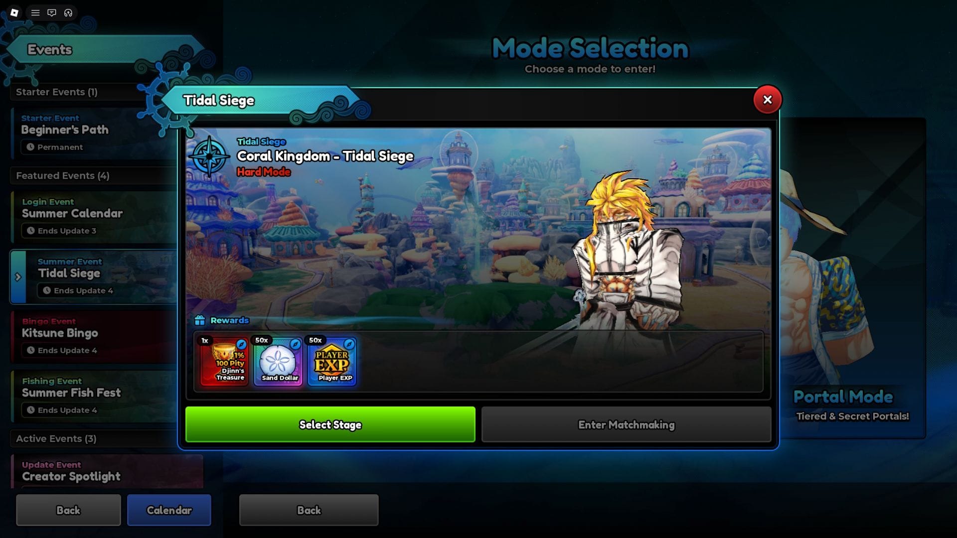 Initiating the Event mode (Image via Roblox)