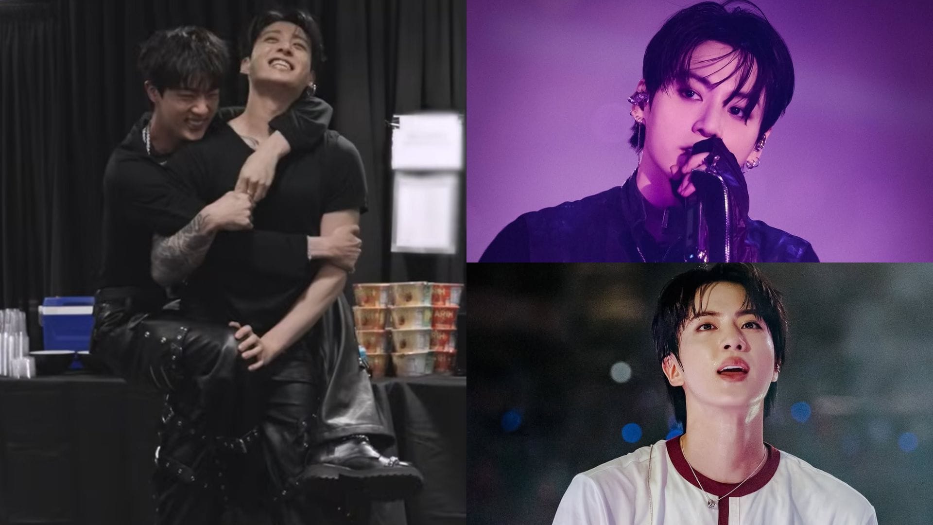 "Some things never change" - Fans react after BTS' Jin hops on Jungkook's back to stop his workout in ARIRANG tour behind-the-scenes clip