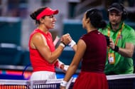 Pegula and Eala ta thr <a href='https://www.sportskeeda.com/go/miami-open-wta' target='_blank' rel='noopener noreferrer'>Miami Open</a> (Image Source: Getty)