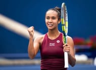 Leylah Fernandez of Canada at the National Bank Open in Toronto, Ontario (Photo by Getty Images)