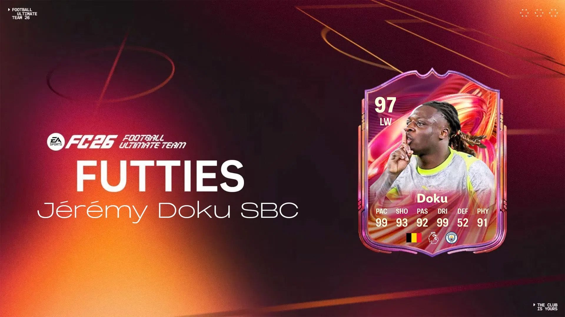 EA FC 26 Jérémy Doku Futties SBC: The cheapest solution