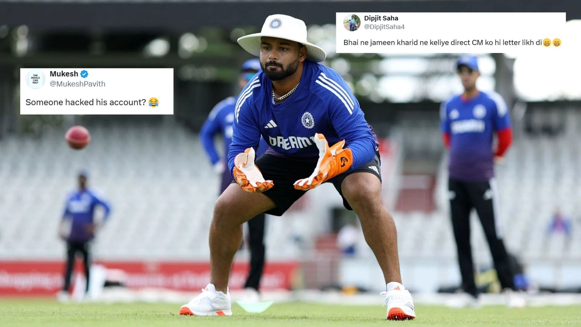 "First in my bloodline to see a celebrity buy land through a X post" - Fans react to Rishabh Pant's late-night post during SLC XI vs IND 2026 warmup