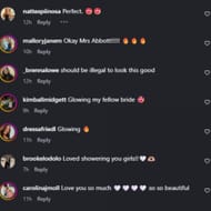Reds wives react to Andrew Abbott's fiancee Lindsay Stone's bridal look - Instagram @_lindsaystone