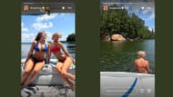 Paul Skenes' girlfriend Olivia Dunne rocks a bright red bikini during a Lake Oconee outing, shares snaps on IG stories