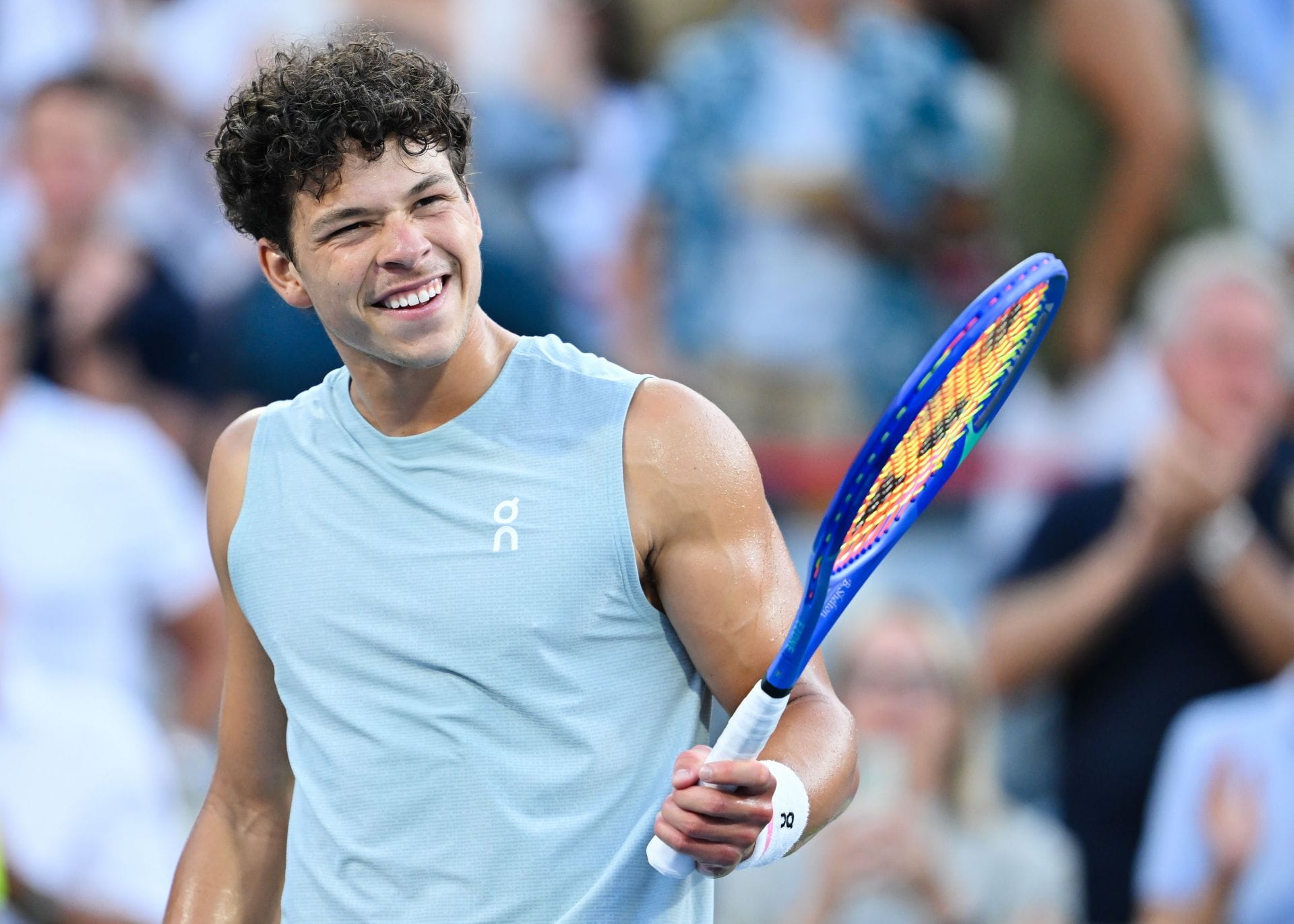Ben Shelton's girlfriend Trinity Rodman hypes him up with a 1-word reaction after quarterfinal win at Canadian Open