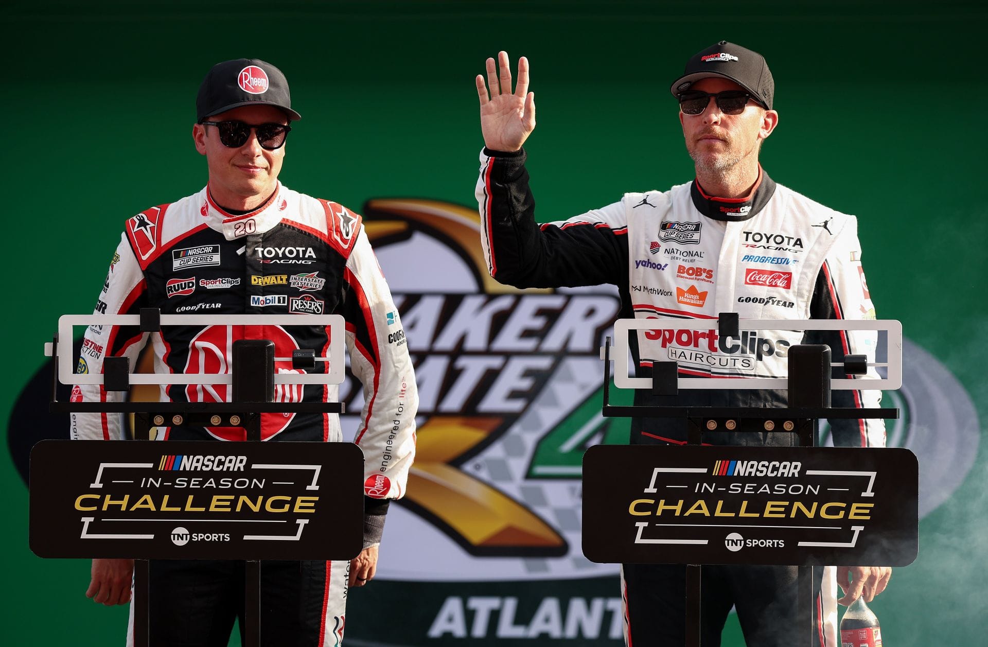 Denny Hamlin reveals why he never felt he had the chance to challenge Christopher Bell during the restart at Iowa