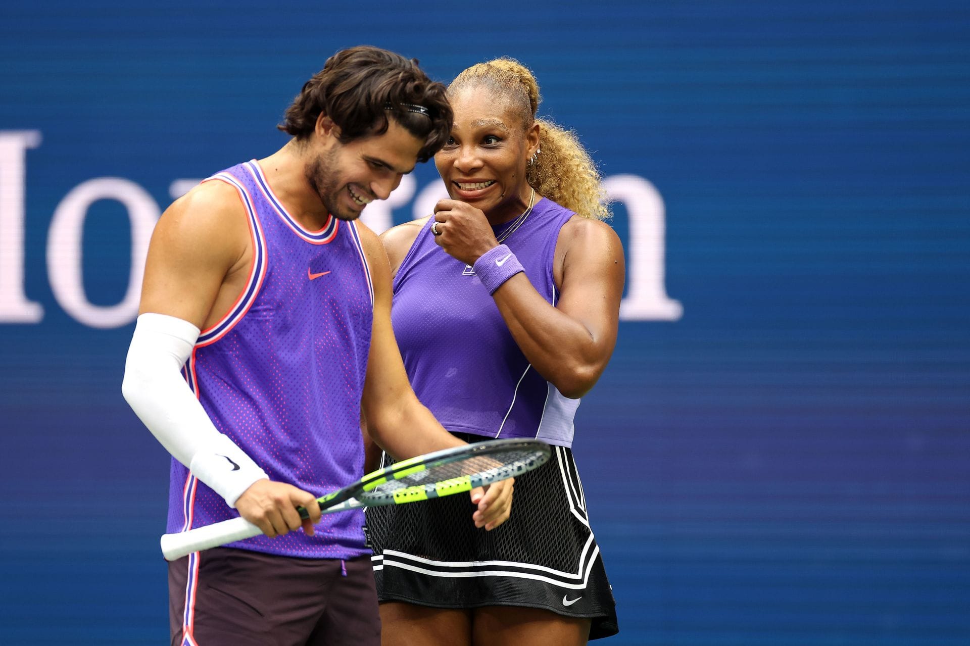 "Serena Williams why would you say this?" - Carlos Alcaraz fans react hilariously to US Open partner's 'Mohawk' suggestion