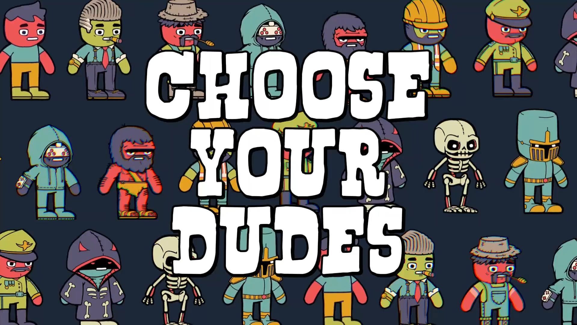 All dude types in How Many Dudes?: Stats, abilities, and Relics