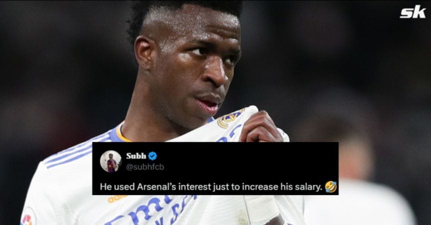 "Used them just to increase salary" - Rival fans aim dig at Arsenal as Real Madrid make Vinicius Jr decision