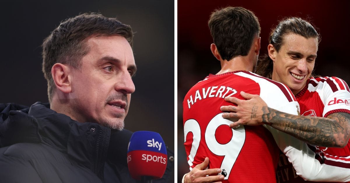 Gary Neville names team that can push Arsenal for Premier League title after he delivers bold 'egg on my face' prediction