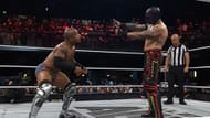 Lio Rush facing off with El Clon (Image via YouTube @AEW)